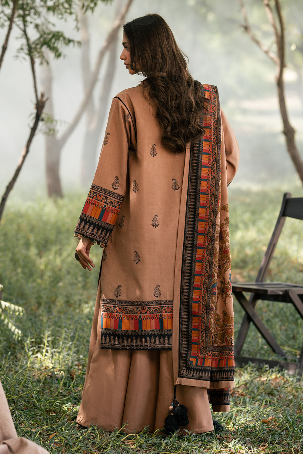 3 Piece Printed Pashmina Suit