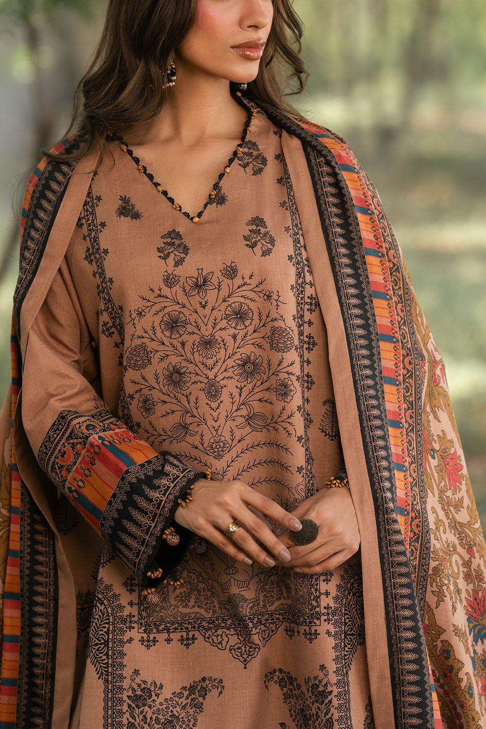 3 Piece Printed Pashmina Suit