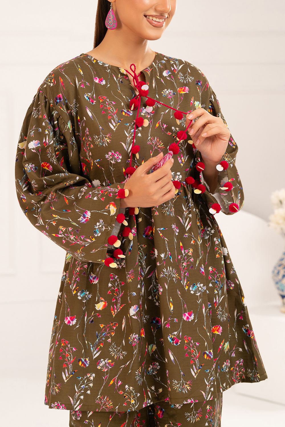 Embroidered Khaddar Shirt