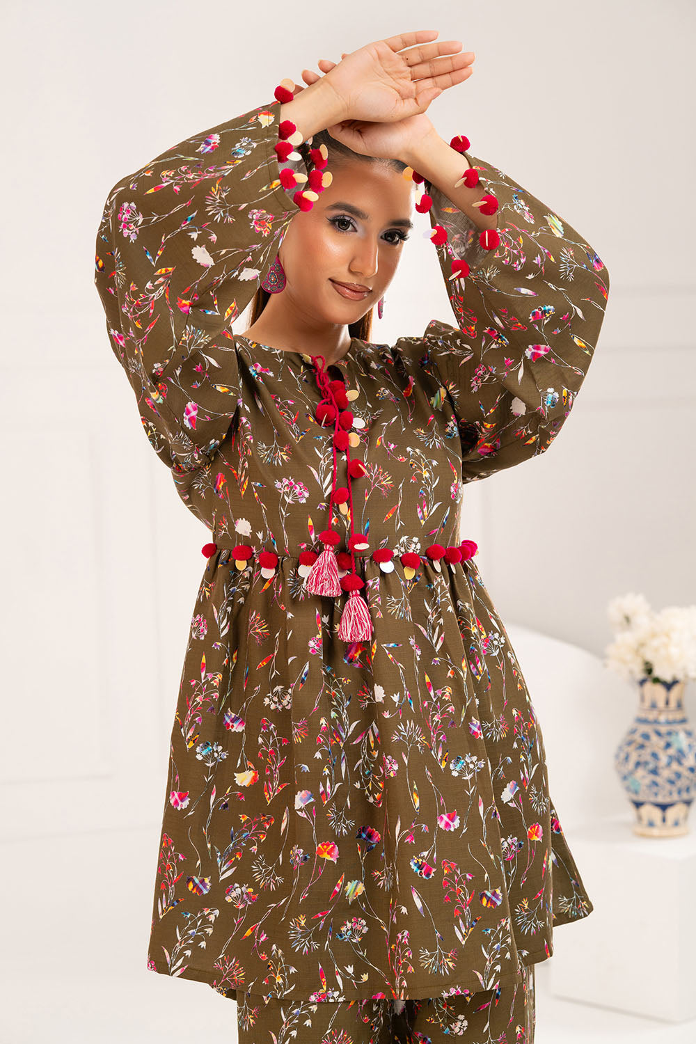 Embroidered Khaddar Shirt