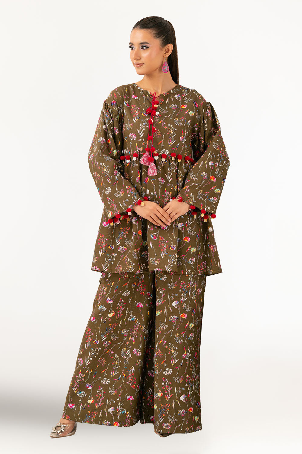 Embroidered Khaddar Shirt