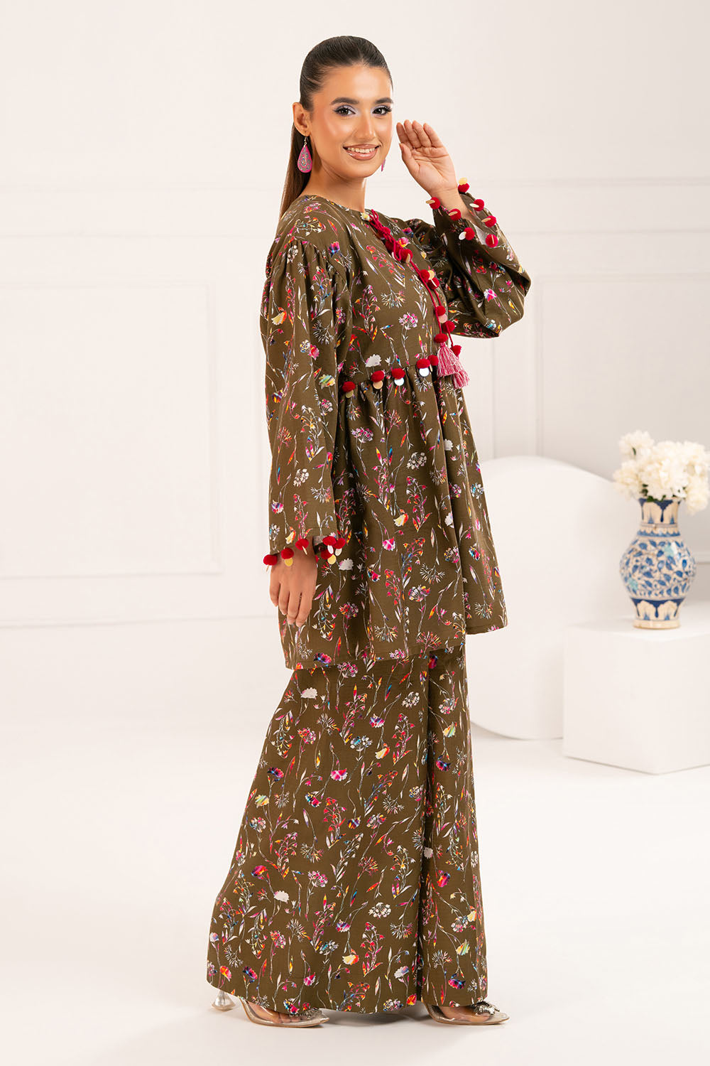 Embroidered Khaddar Shirt
