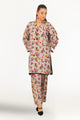 2 Piece Printed Slub Viscose Suit