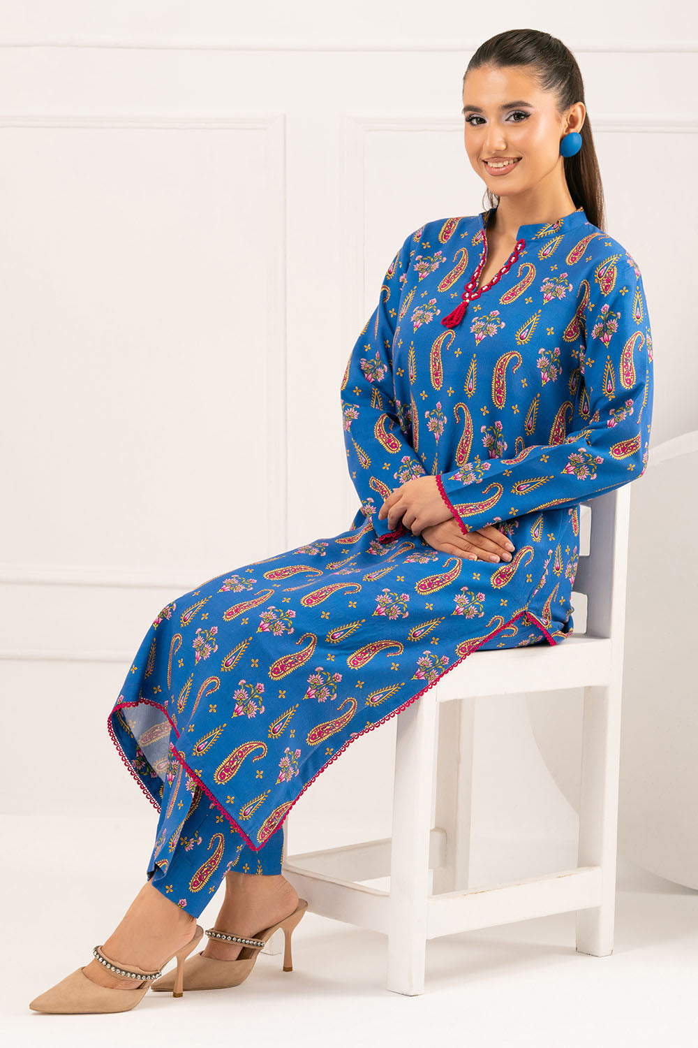 Embroidered Khaddar Shirt