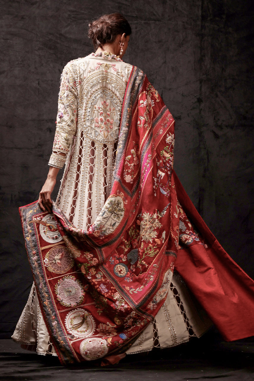 Criss Cross Textured Peshwas