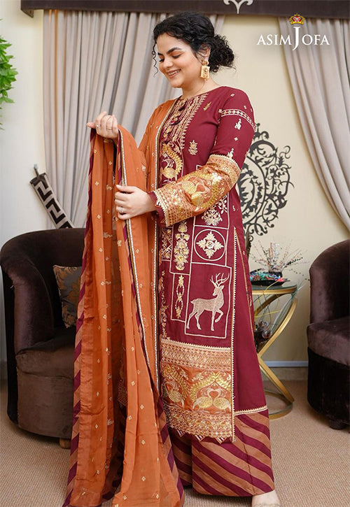 AJLR-11 EMBROIDERED LAWN 3 PCS