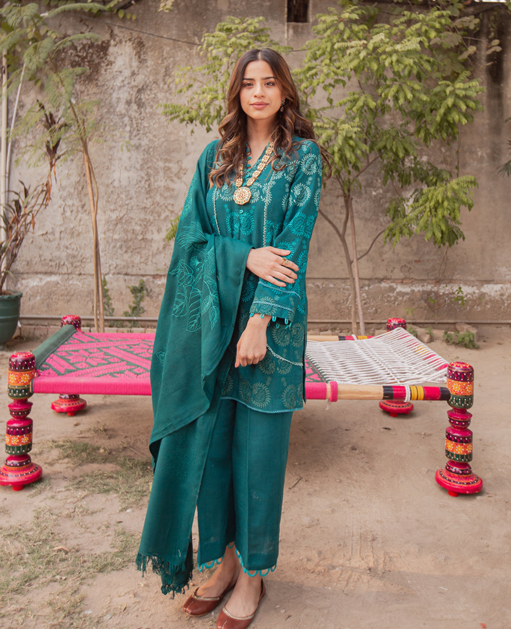 Plain Chiffon Dupatta with trimming