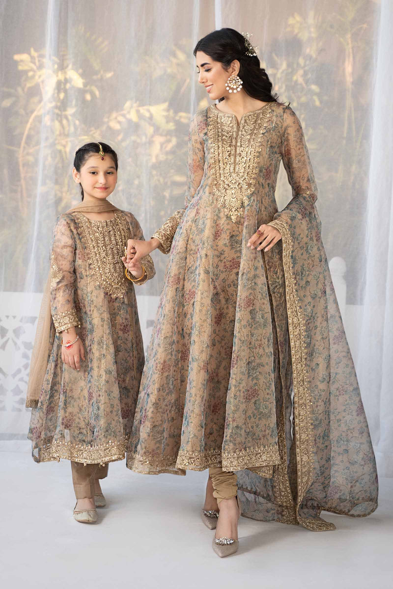 3 Piece Printed Organza Masoori Net Suit