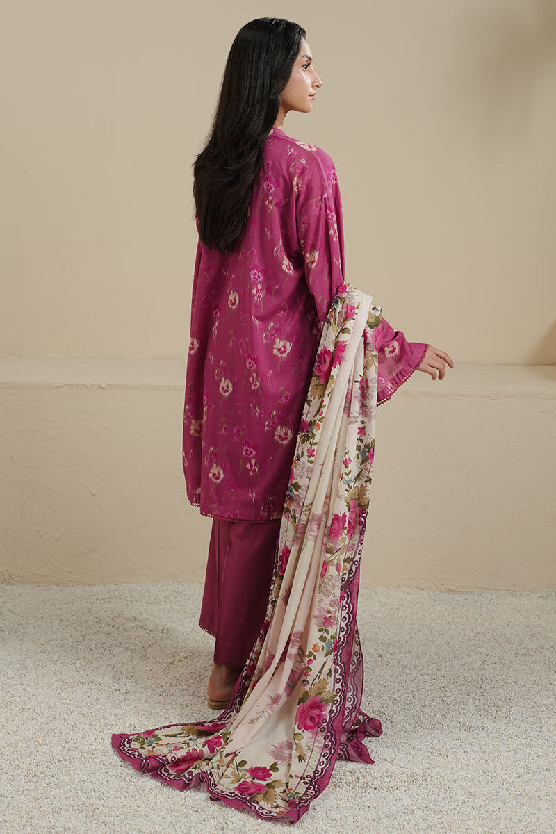 MYSTIC ROSE-3PC PRINTED LAWN SUIT