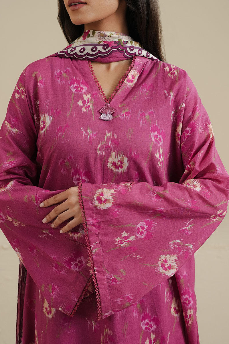 MYSTIC ROSE-3PC PRINTED LAWN SUIT