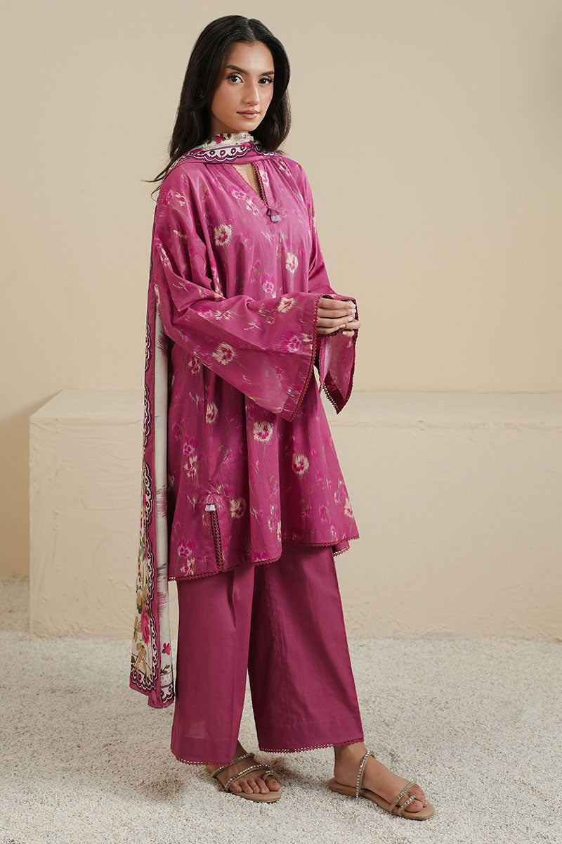 MYSTIC ROSE-3PC PRINTED LAWN SUIT