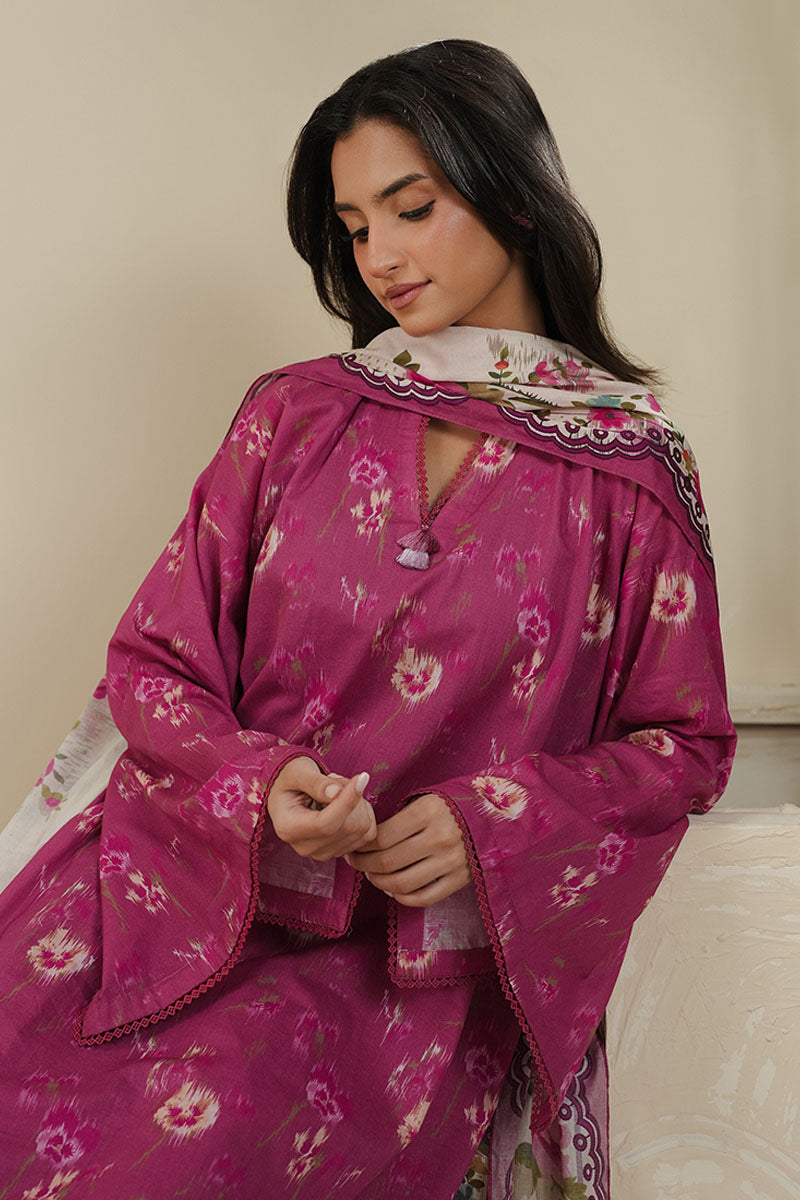MYSTIC ROSE-3PC PRINTED LAWN SUIT