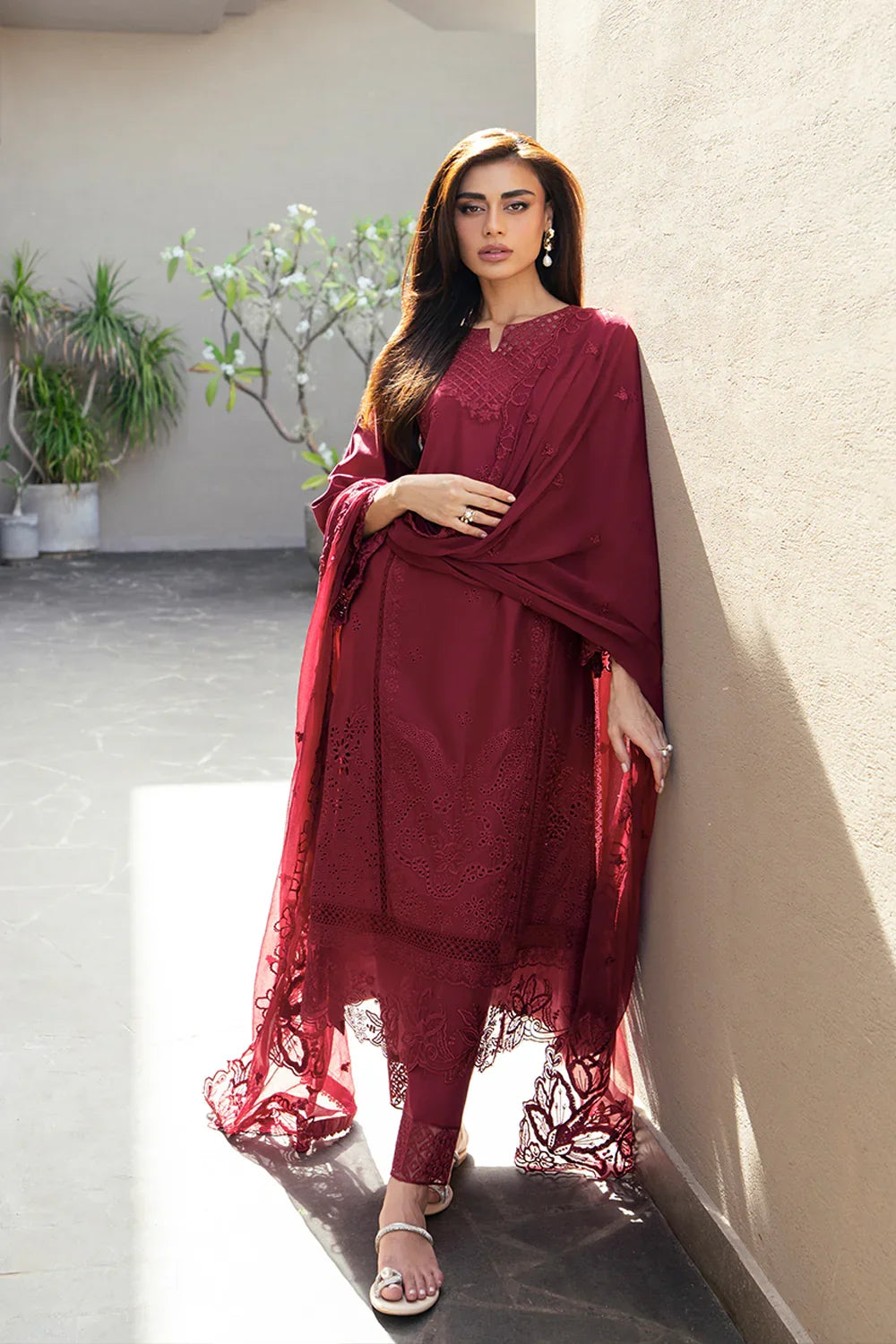 Azure Luxury Lawn Embroidered Unstitched Collection ROSSO ROYAL