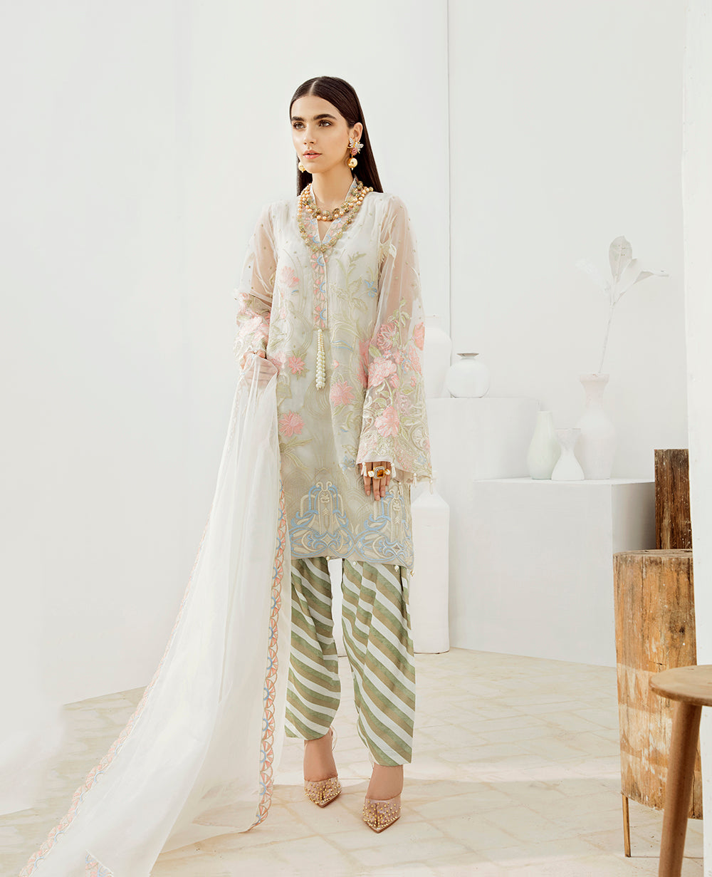 Embellished Velvet Trousers (As Shown)