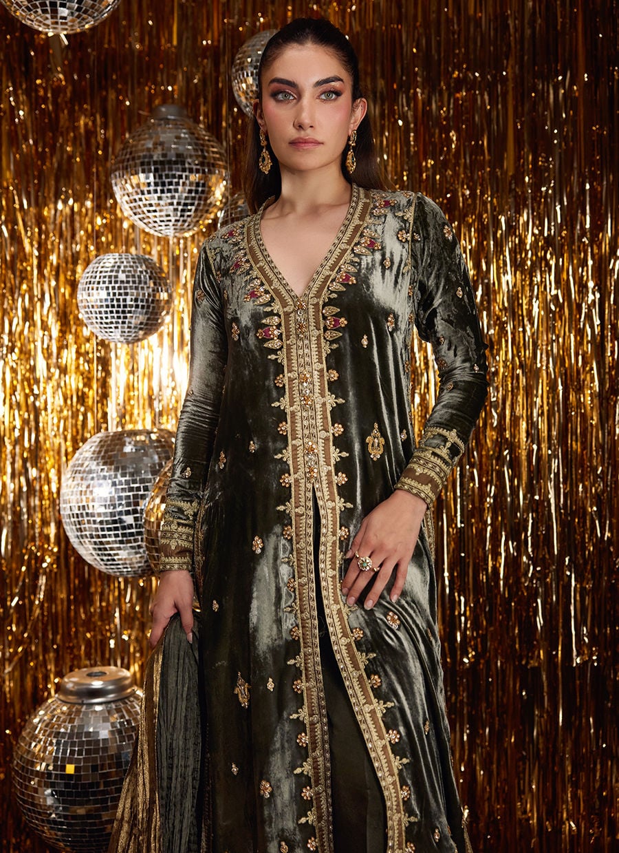 Sarina Slate Shirt And Dupatta