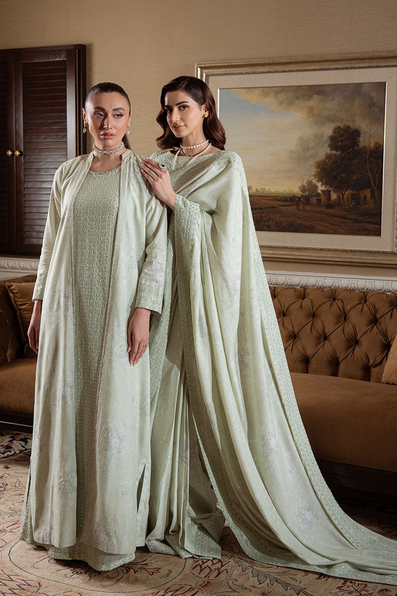 Soft Mellow-4Pc Chiffon Embroidered Suit