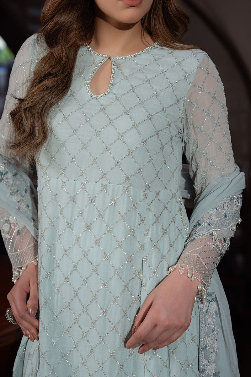 Aqua Ice-4Pc (Shirt, Trouser ,Slip & Dupatta)