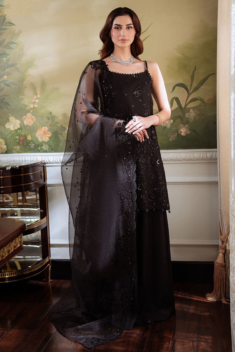 Onyx Dream-4Pc Organza Embroidered Suit