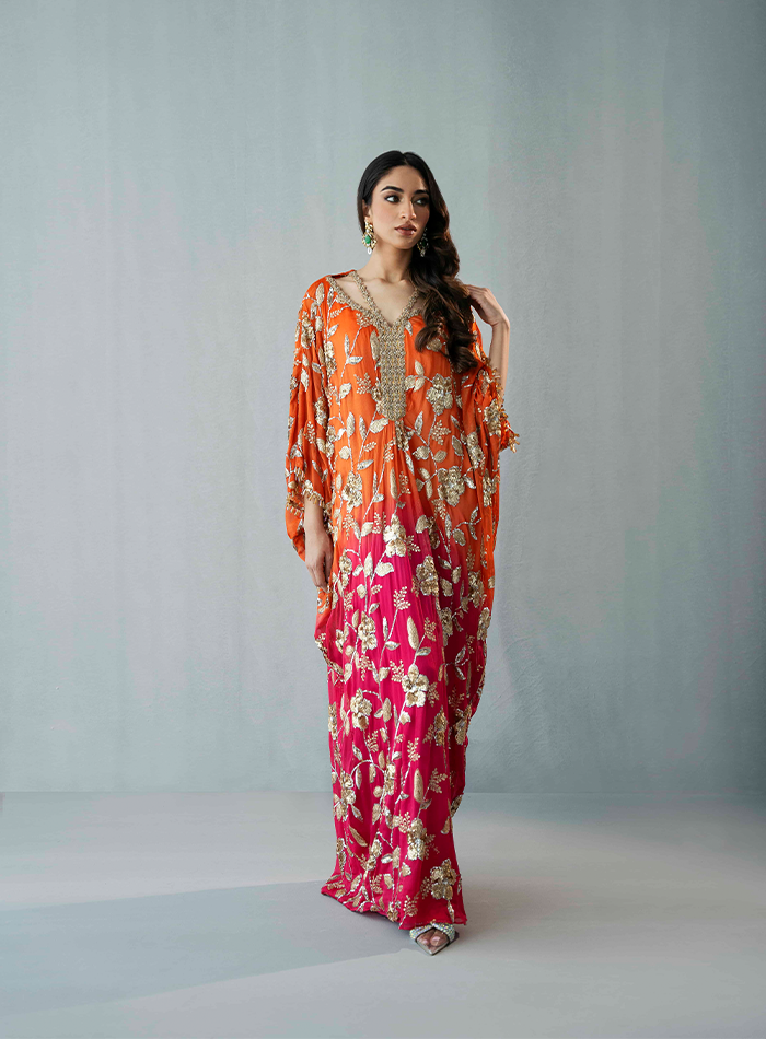 Ombré Sequinned Kaftan