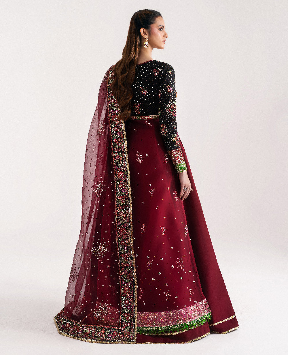 Embroidered silk Pants (as shown)