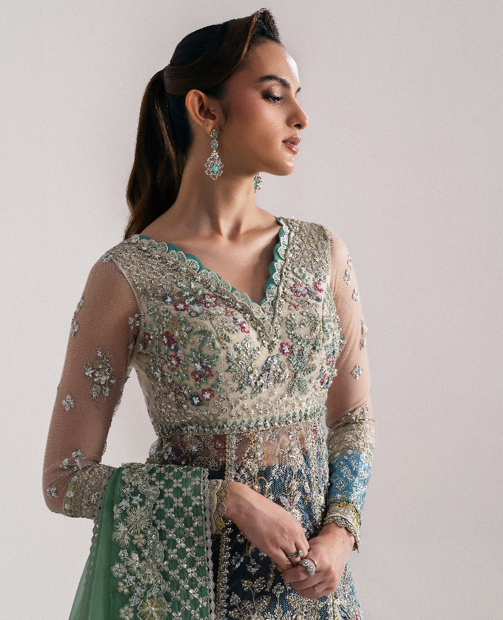 Embellished Dupatta (As Shown)