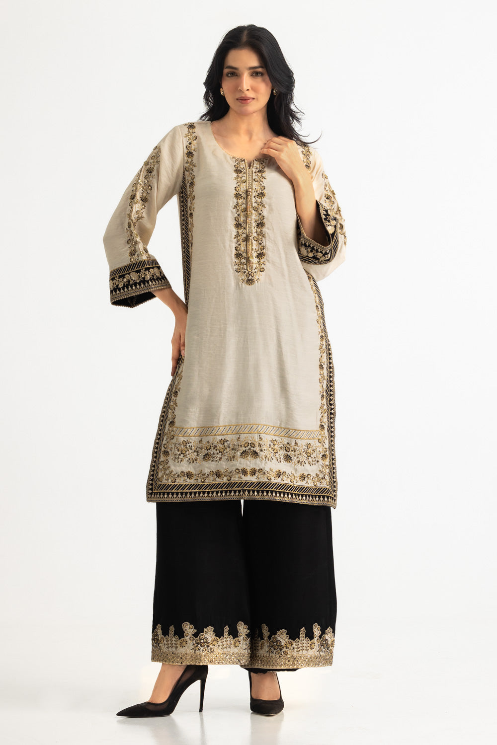 Raw Silk Embroidered Co-Ord Set