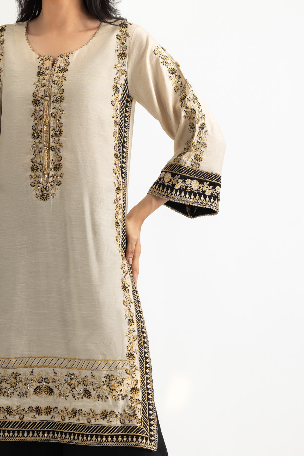 Raw Silk Embroidered Co-Ord Set