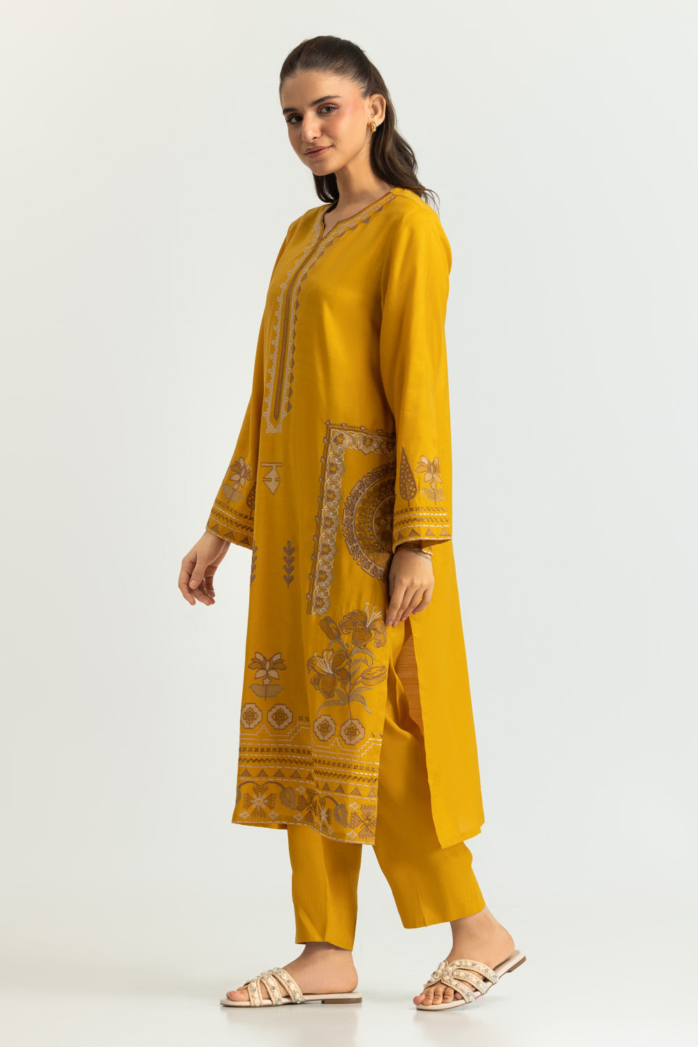 Raw Silk Embroidered Co-Ord Set