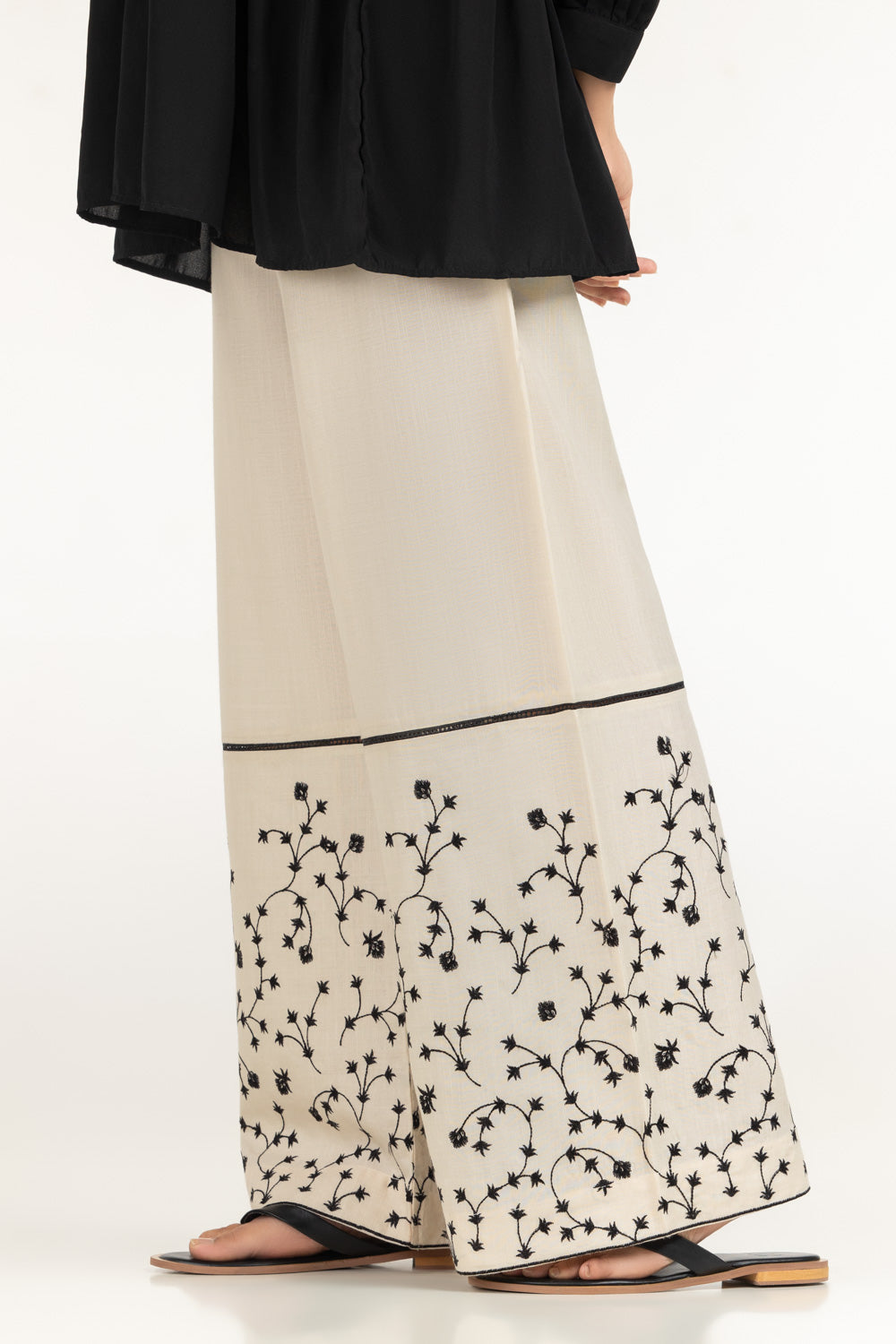 Rawsilk Embroidered Trouser