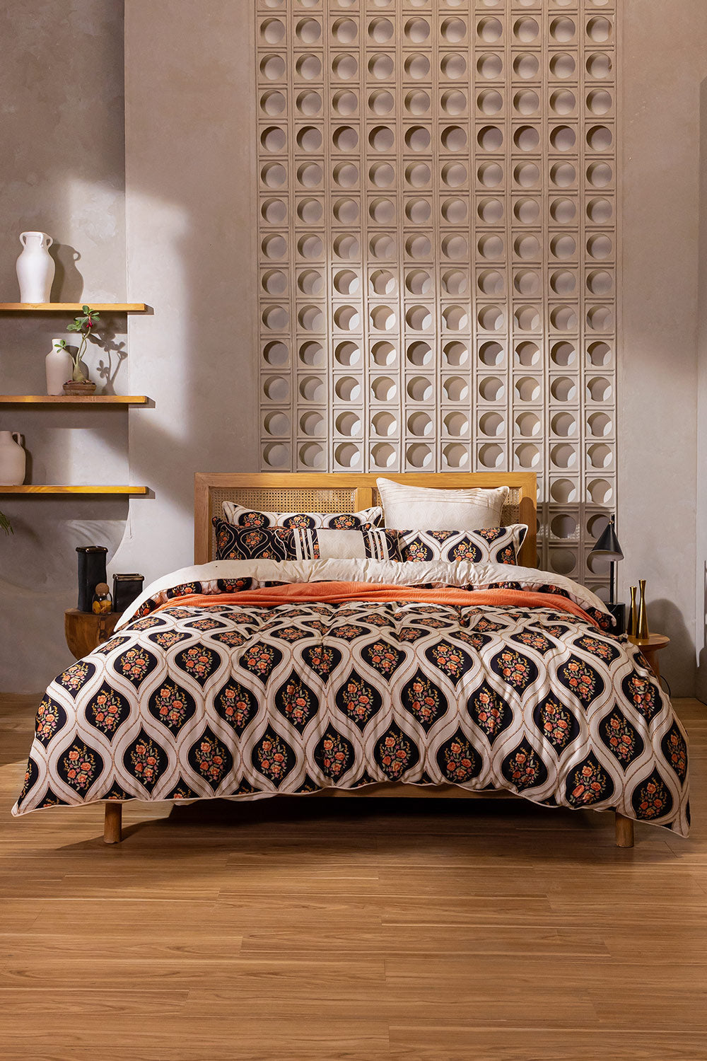 Rose Ogee T-200 Quilt Cover Set