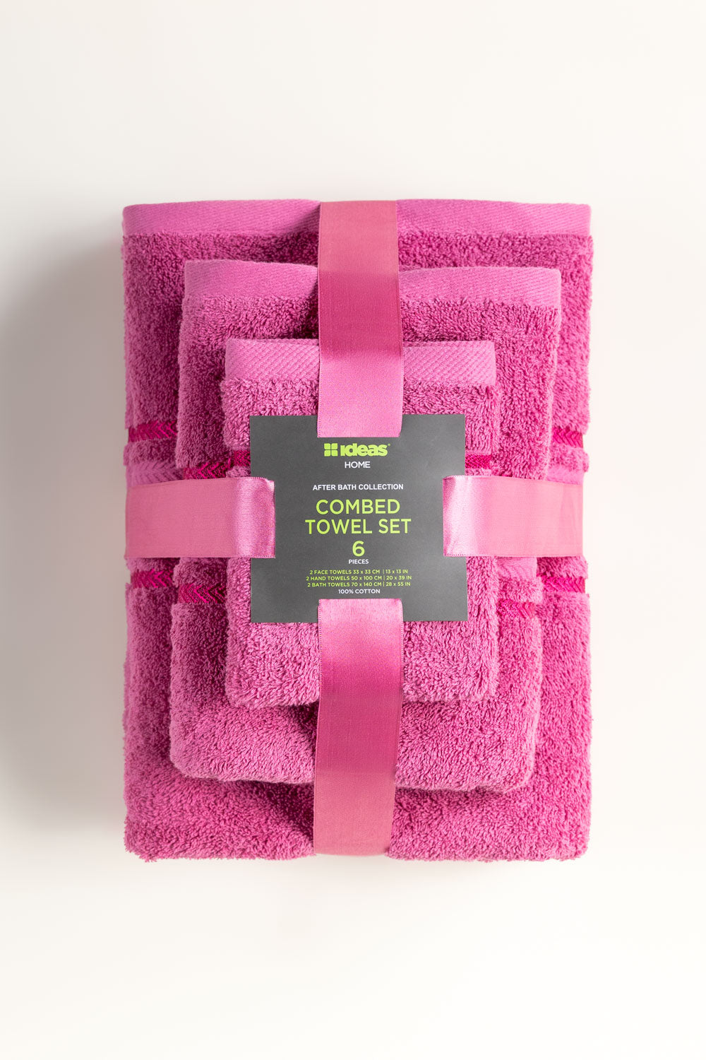 Rosebloom Combed Towel 6Pcs Set