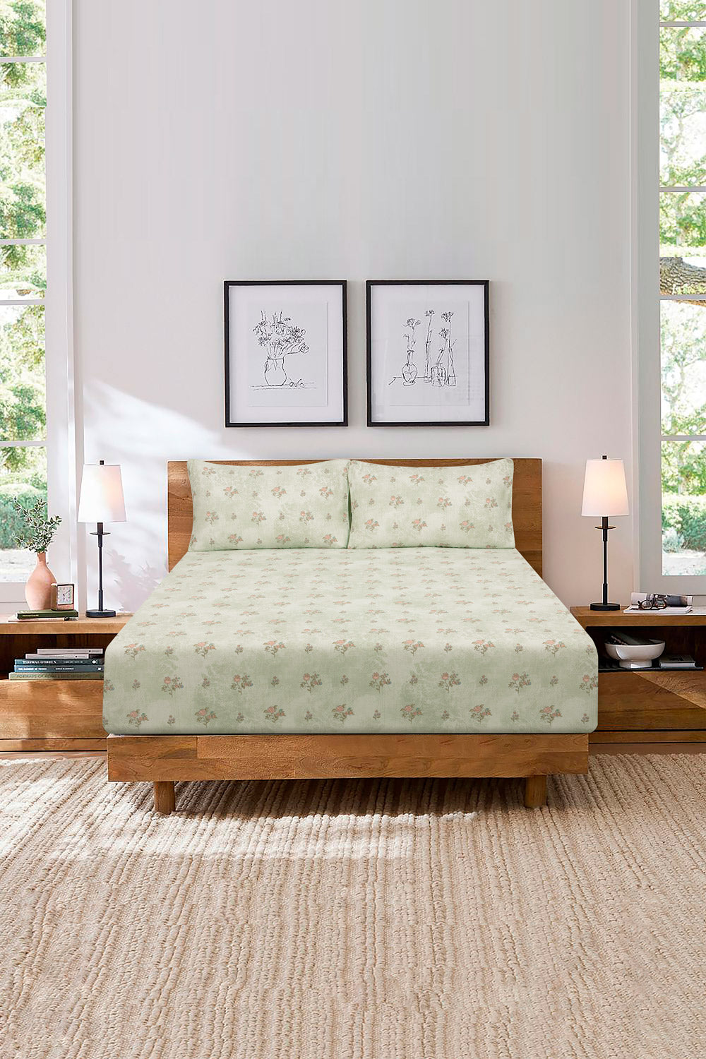 Roselle Fitted Sheet Set