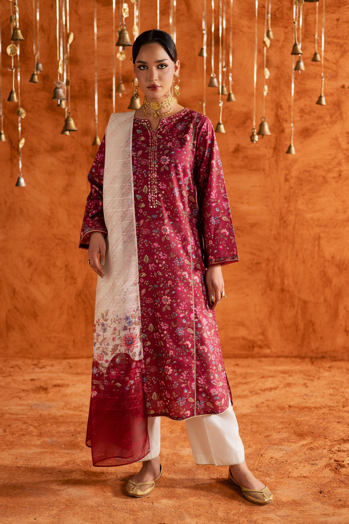 Roseshell 3Pc - Printed Lawn Dress