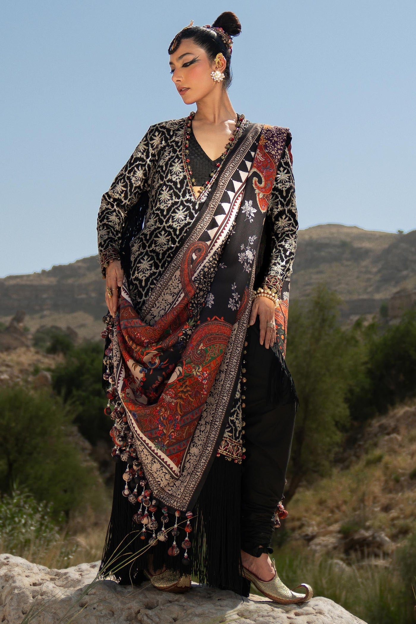 Unstitched 3 Piece Raw Silk Suit