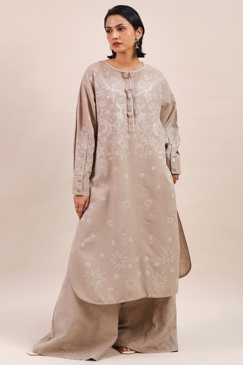 Ocean Whim Embroidered Kurta