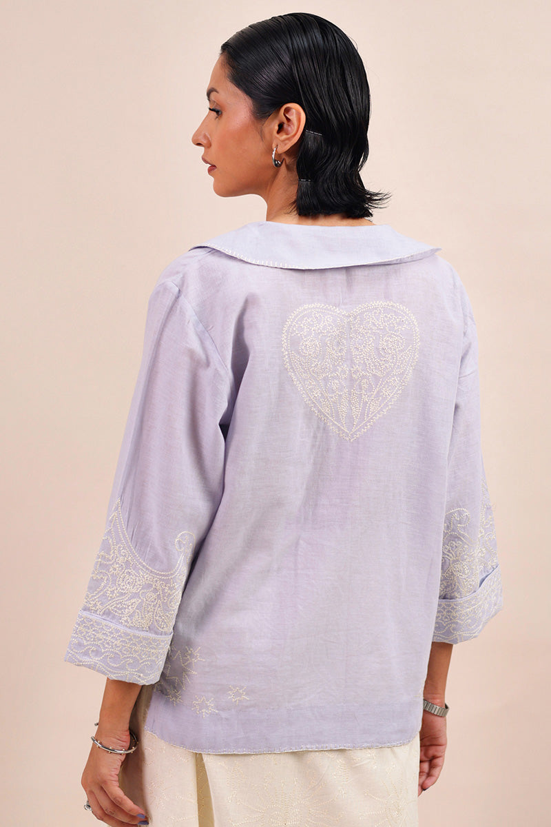 Heartline Embroidered Top