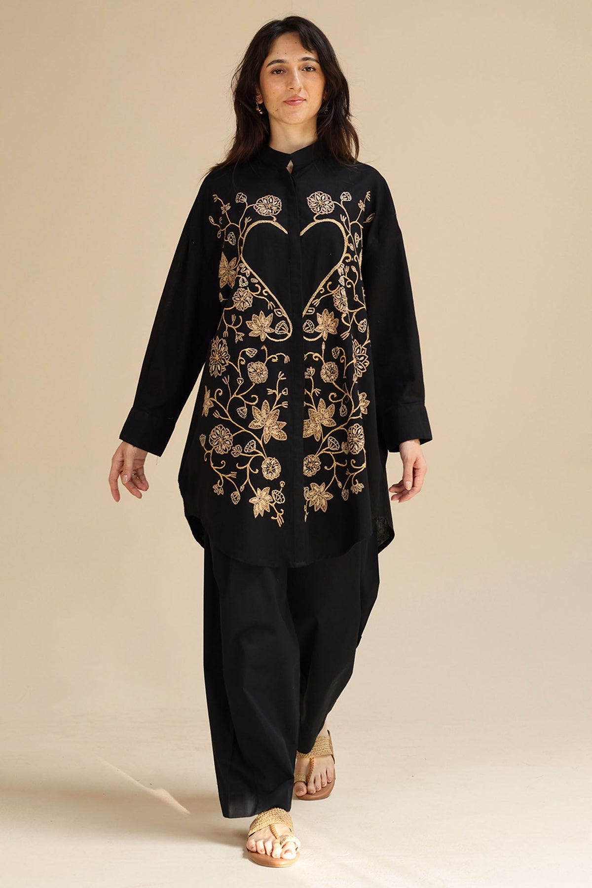 Heart loom Embroidered Top