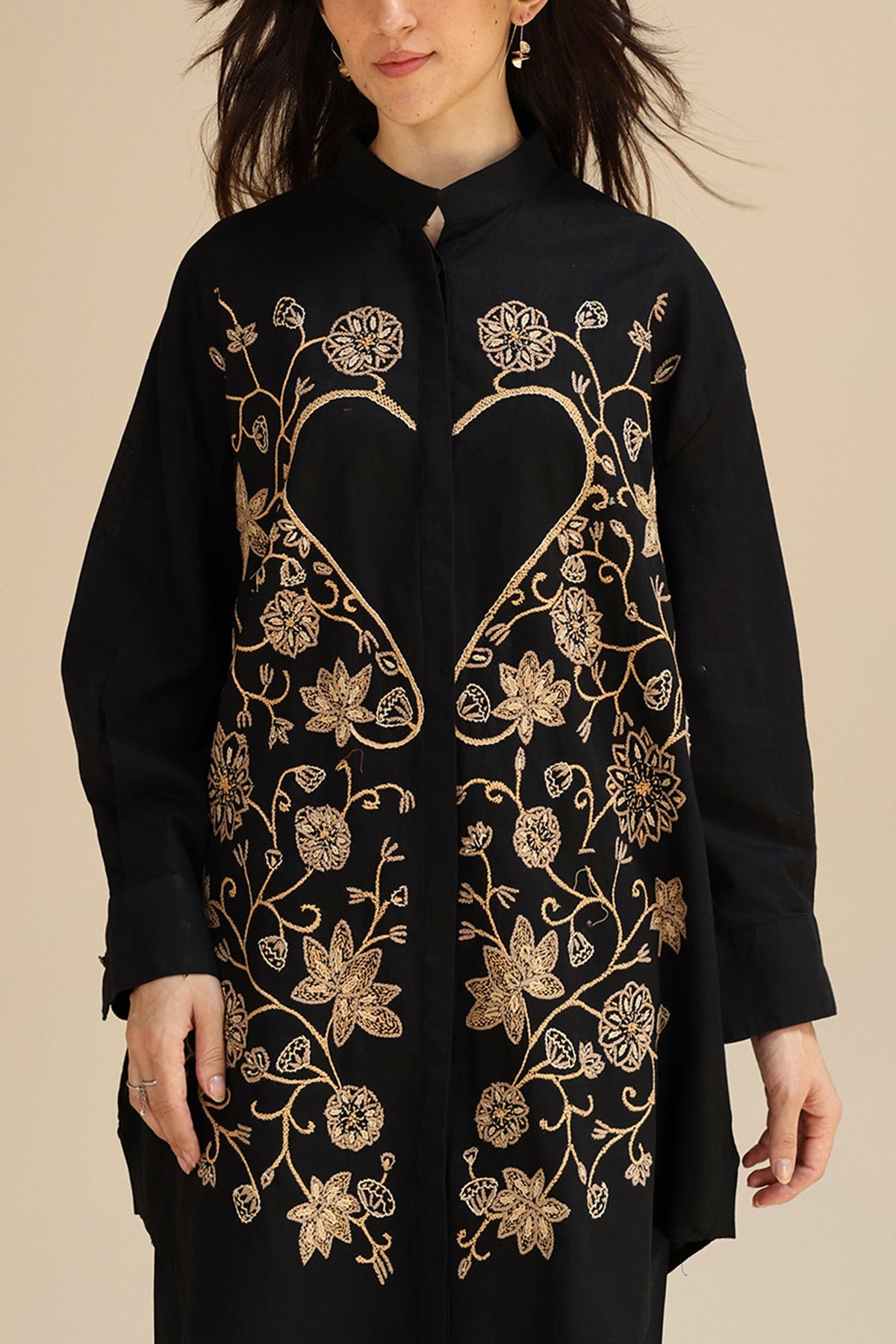 Heart loom Embroidered Top