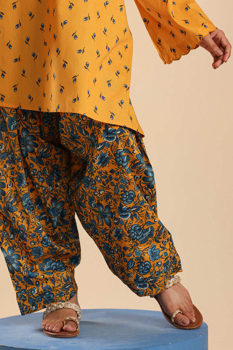 Indigo Petals Printed Set
