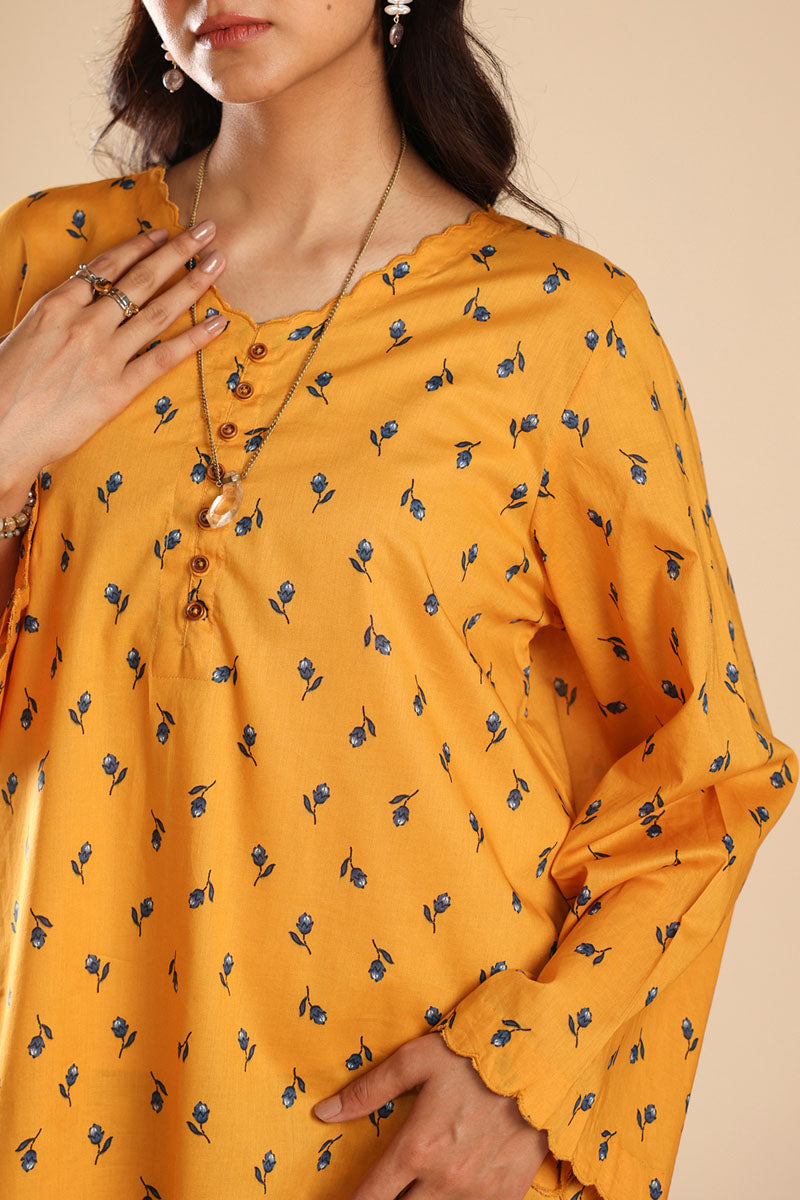 Indigo Petals Printed Set