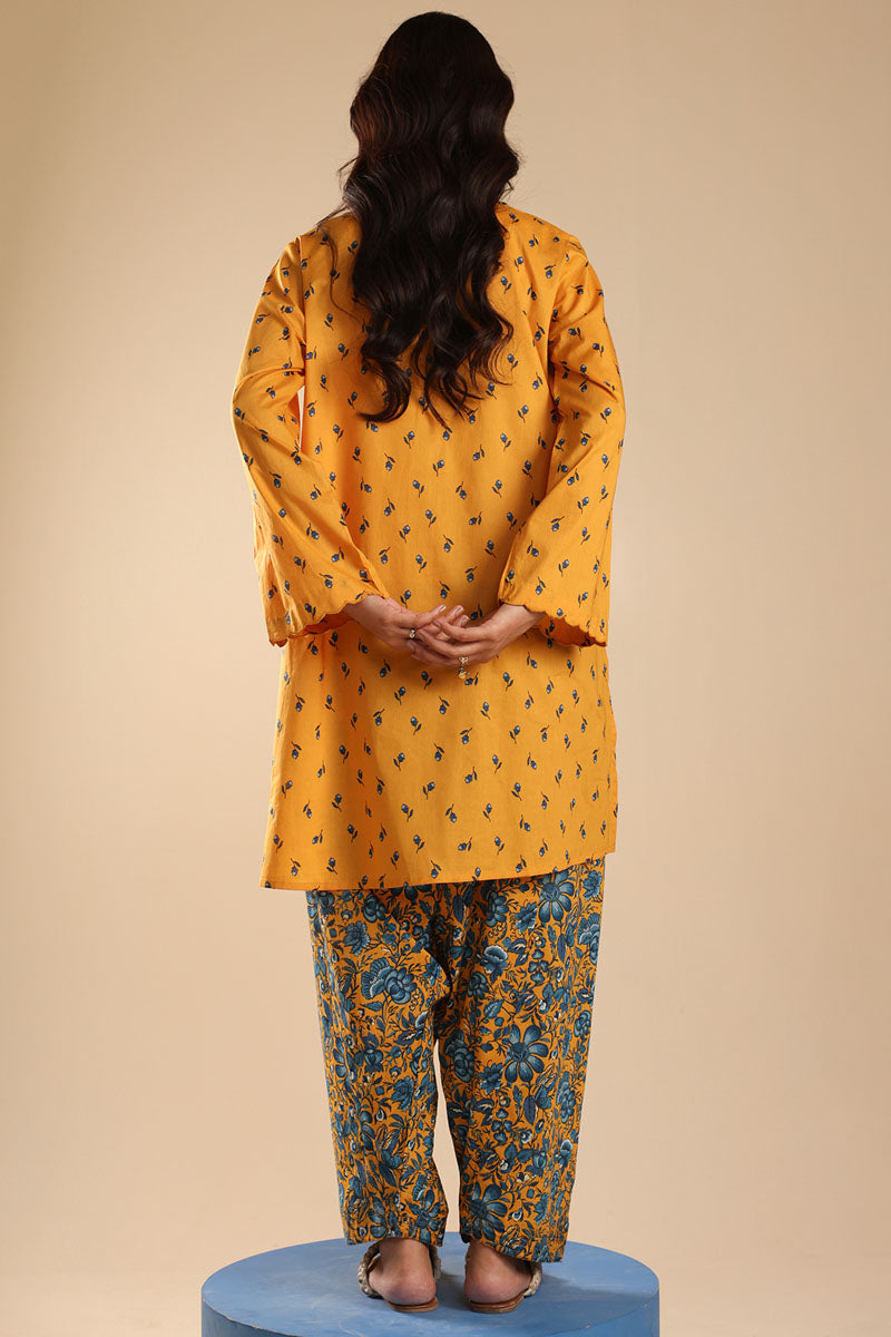 Indigo Petals Printed Set