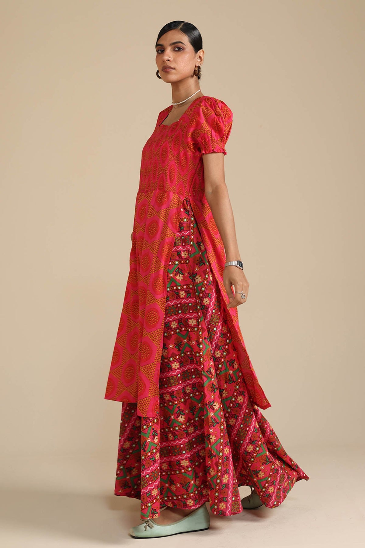 Printed Smocked Dress