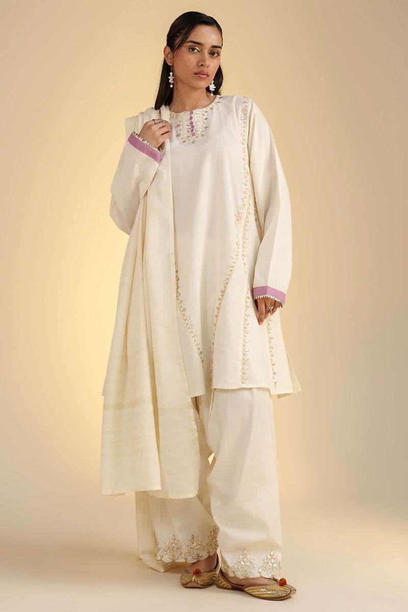 Embroidered Gota Flare 3-Piece Set