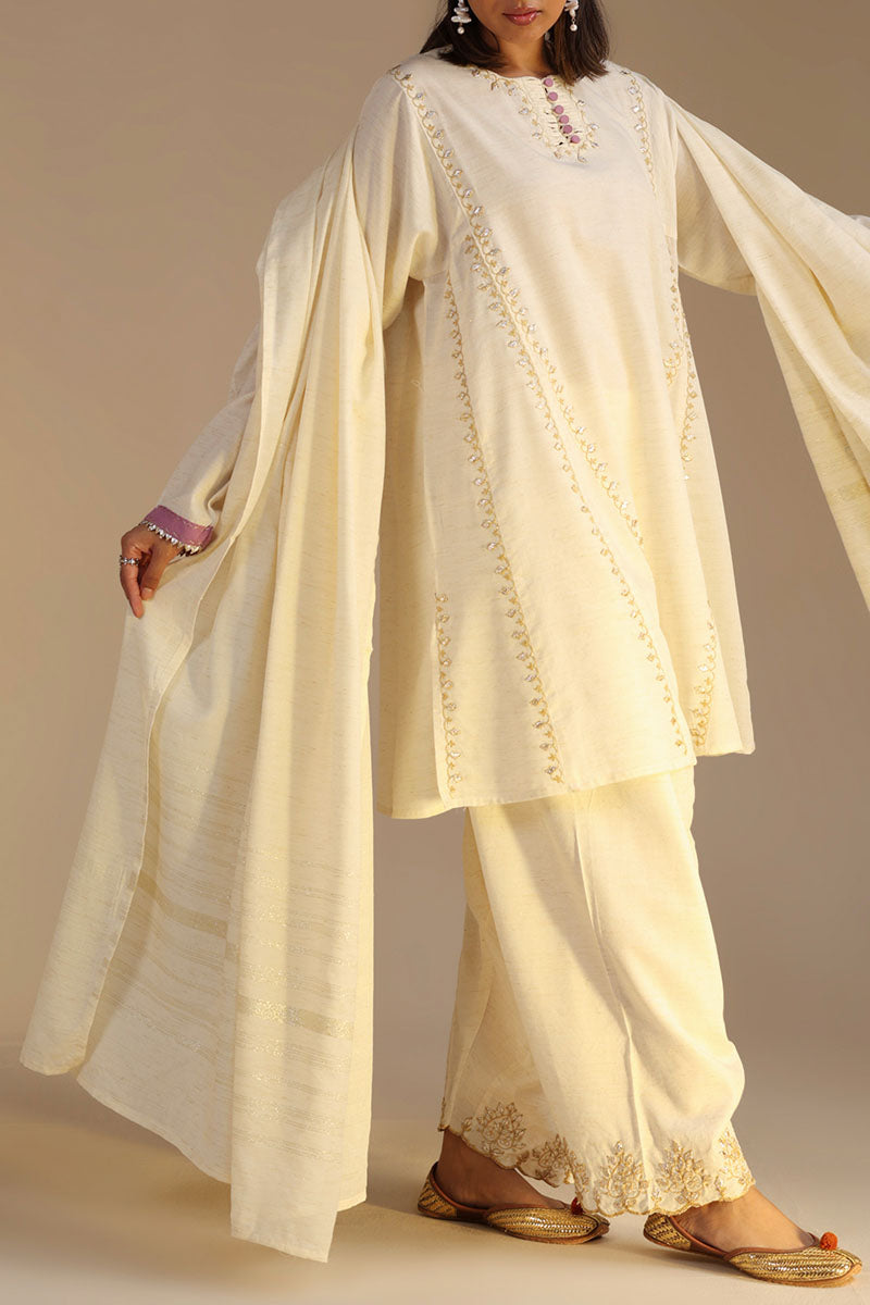 Embroidered Gota Flare 3-Piece Set