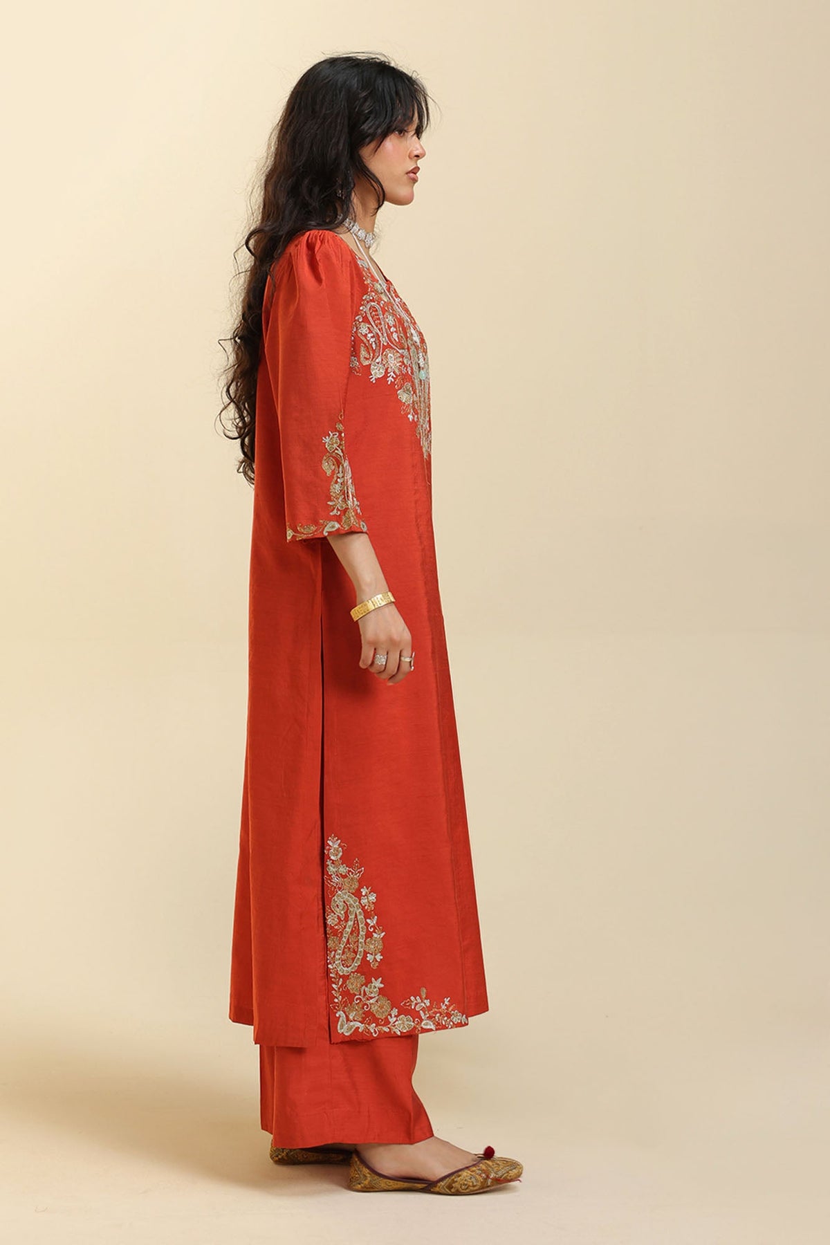 Embroidered Paisley Ensemble
