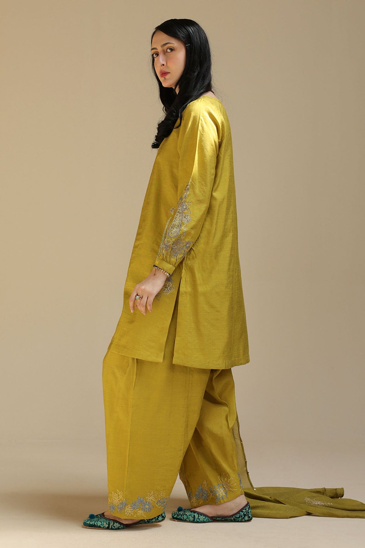 Embroidered Mehr Ensemble
