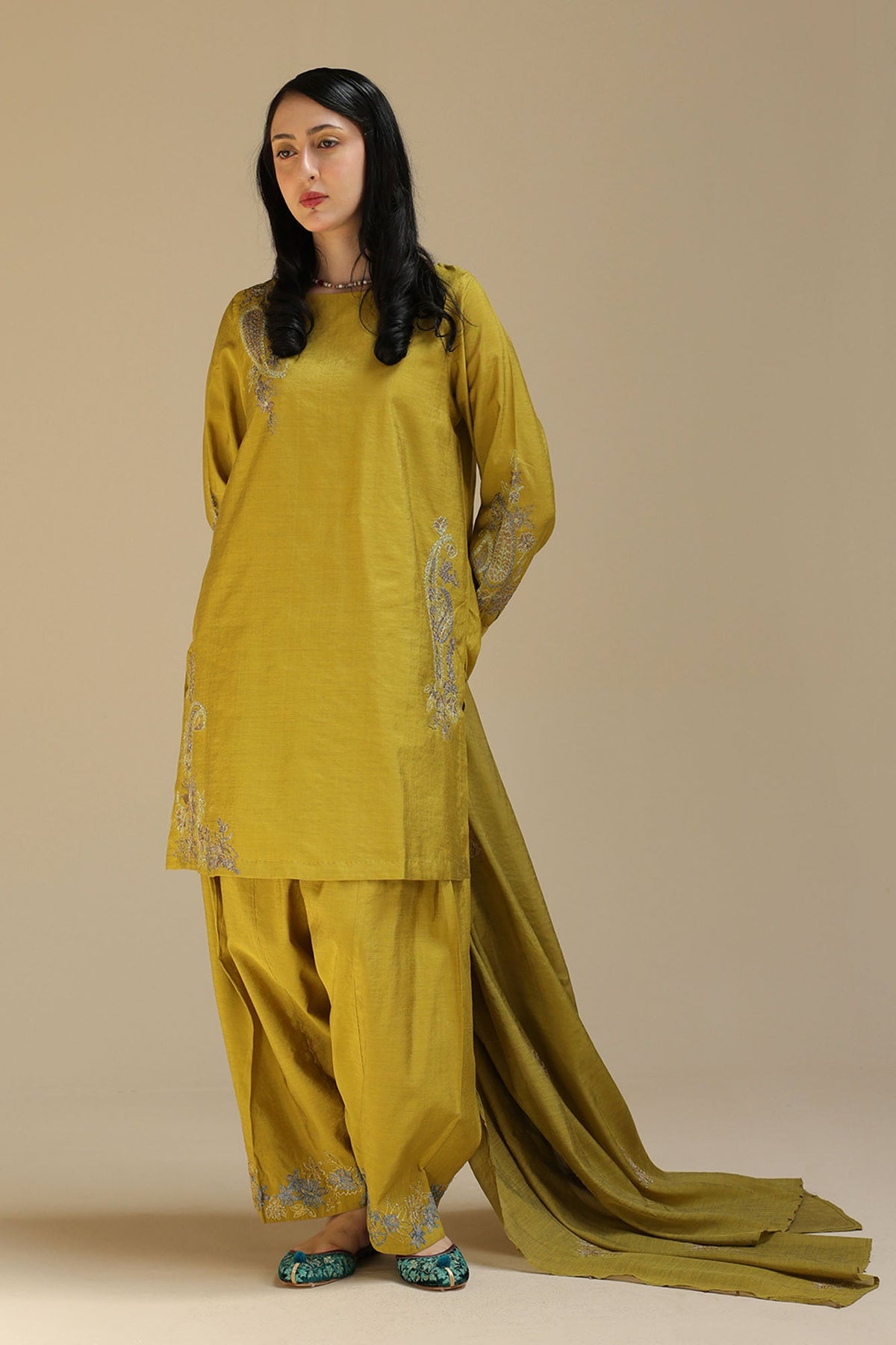Embroidered Mehr Ensemble