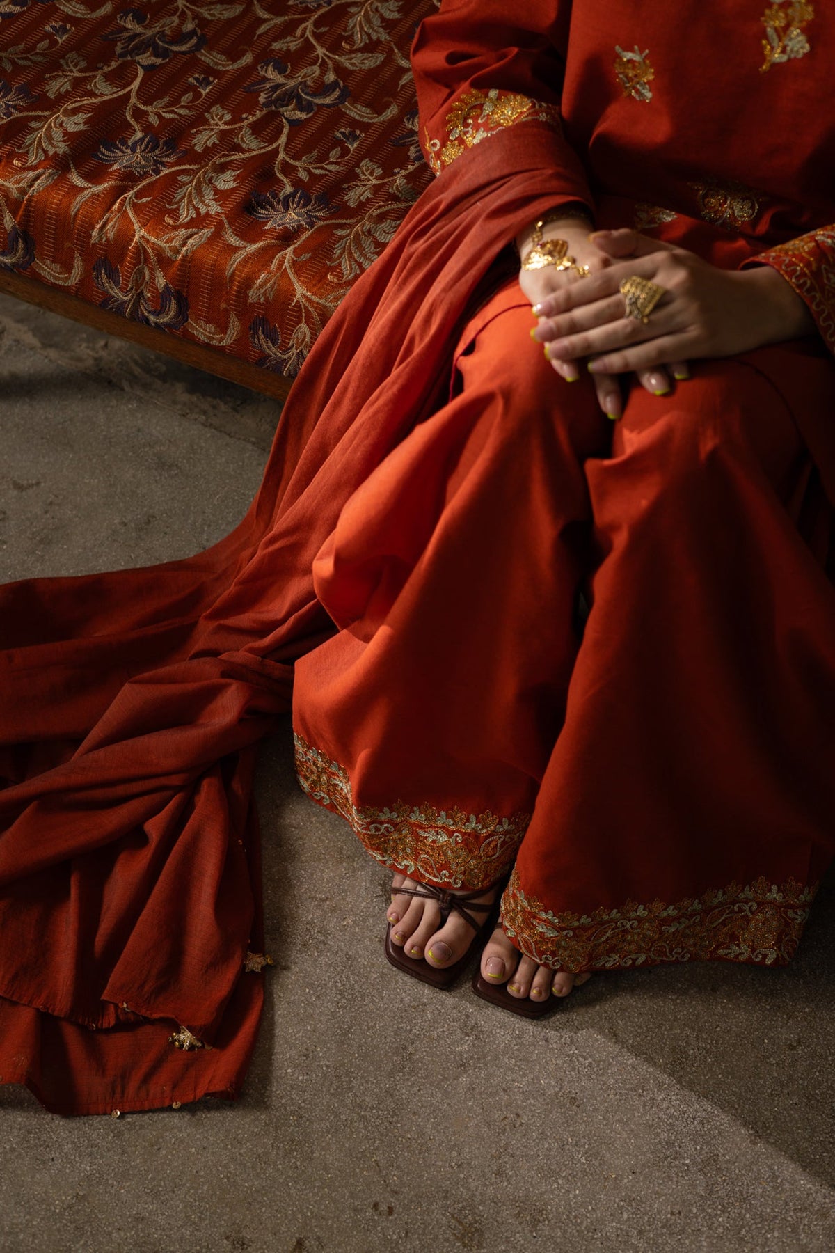 Embroidered Opulent 3-Piece Ensemble