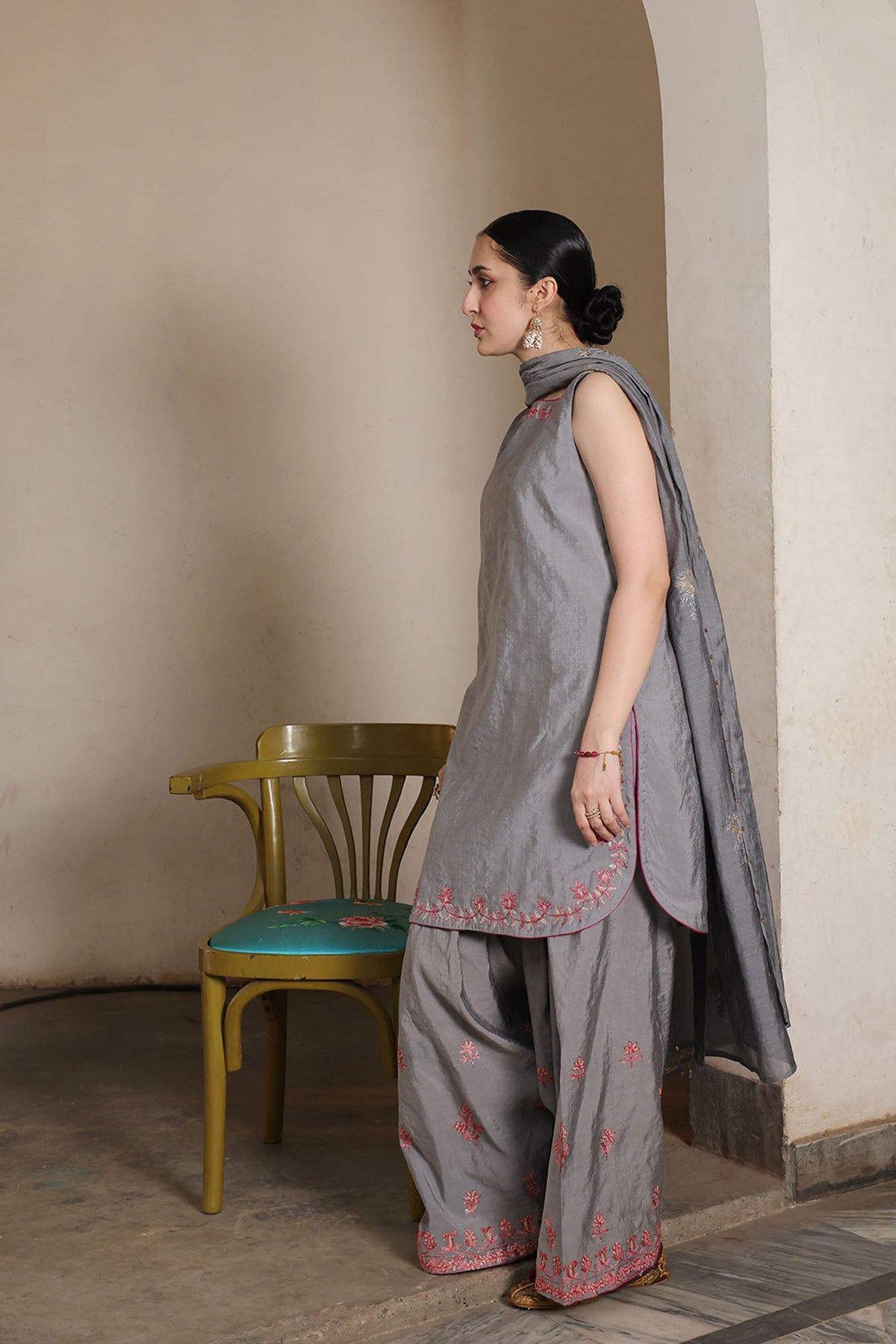 Embroidered Moonlit Suit