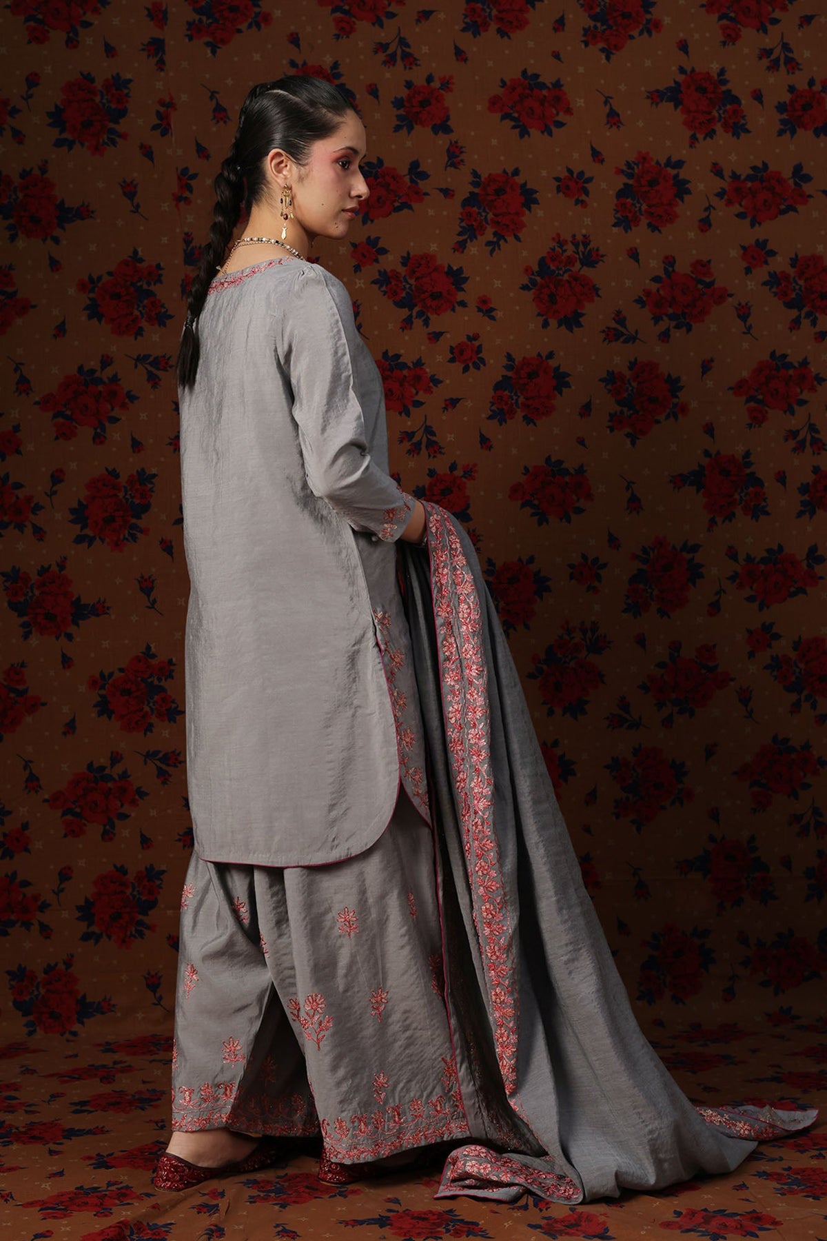 Embroidered Farshi Ensemble